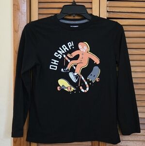 EUC Old Navy Kids Gingerbread Man Graphic Tee Size Large